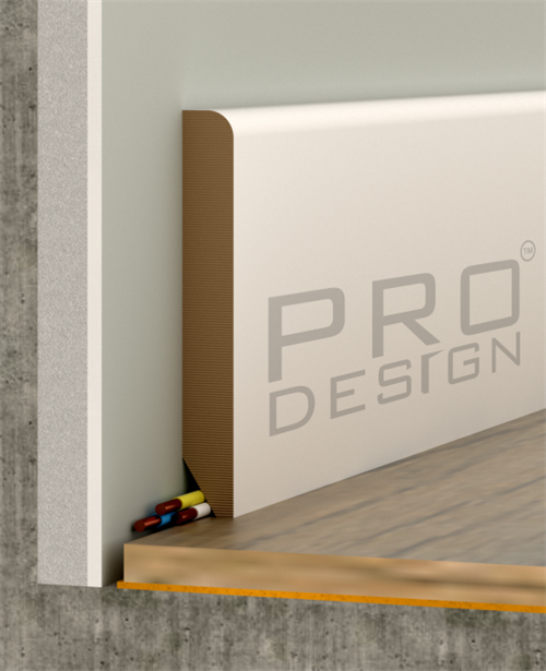 МДФ плинтус Pro Design Classic 6R грунт под покраску 12х90 мм 6R90MDF - фото 5130